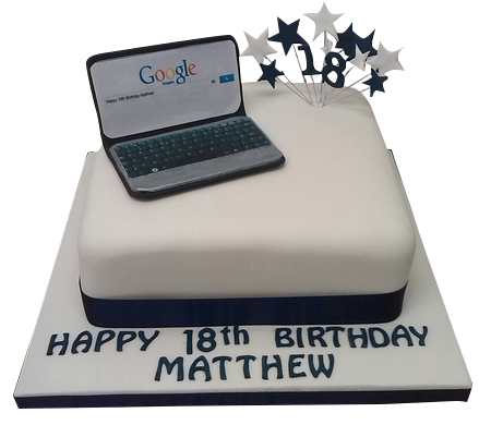 Laptop Cake for 71st Birthday - A Decorating Tutorial | Decorated Treats