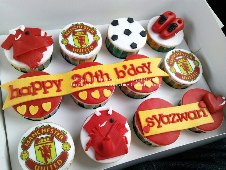 Manchester United Theme Cupcakes