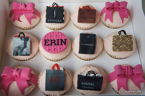 Shopping Themed Cupcakes