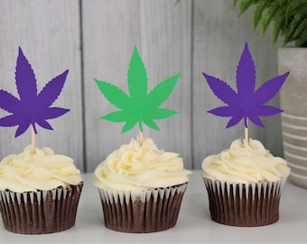 Weed Themed Cupcakes