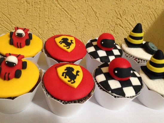 Ferrari Themed Cupcakes