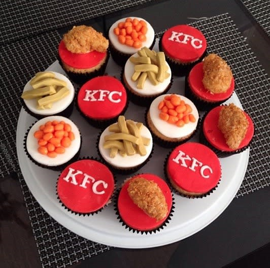 KFC Themed Cupcakes