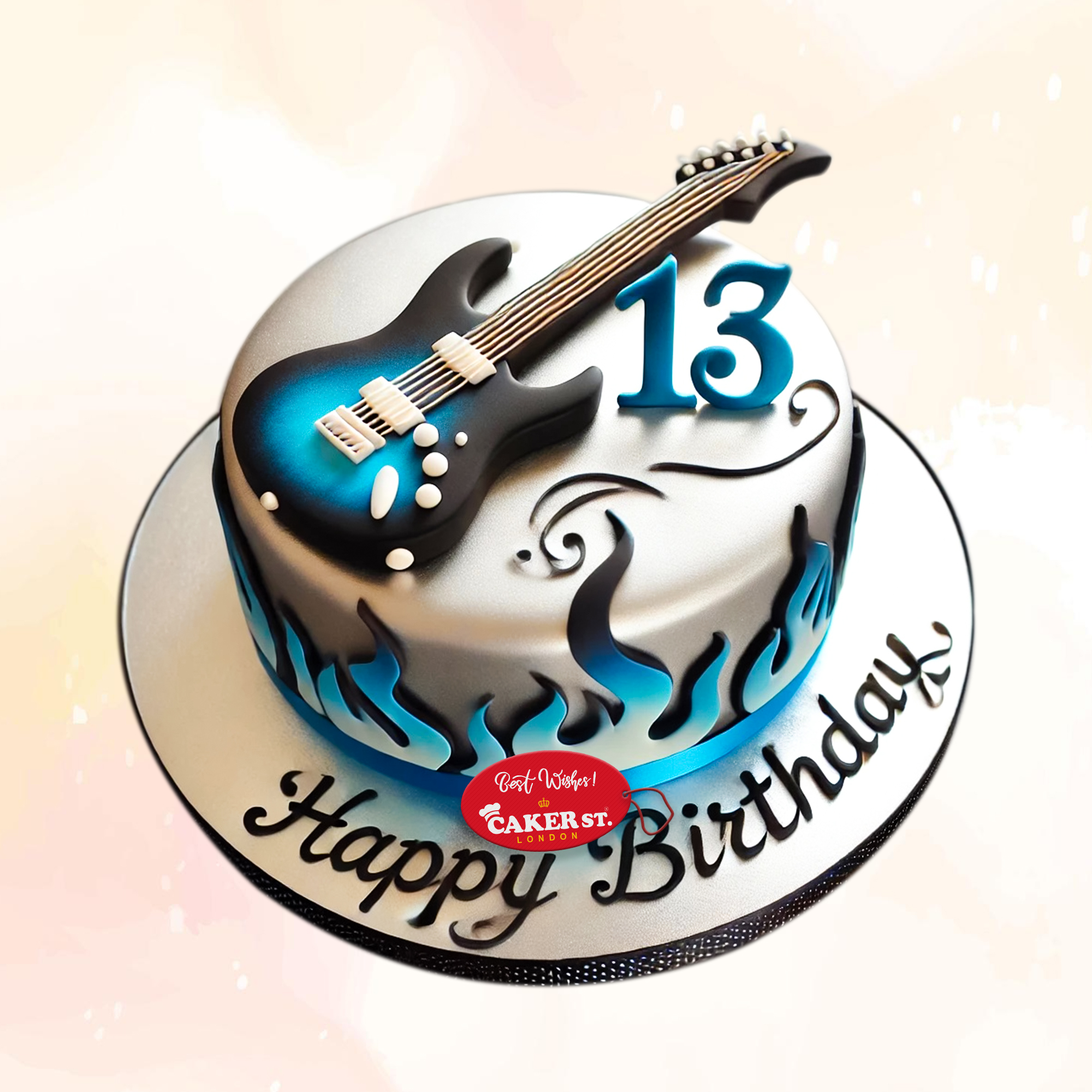 Guitar Music Birthday Cake