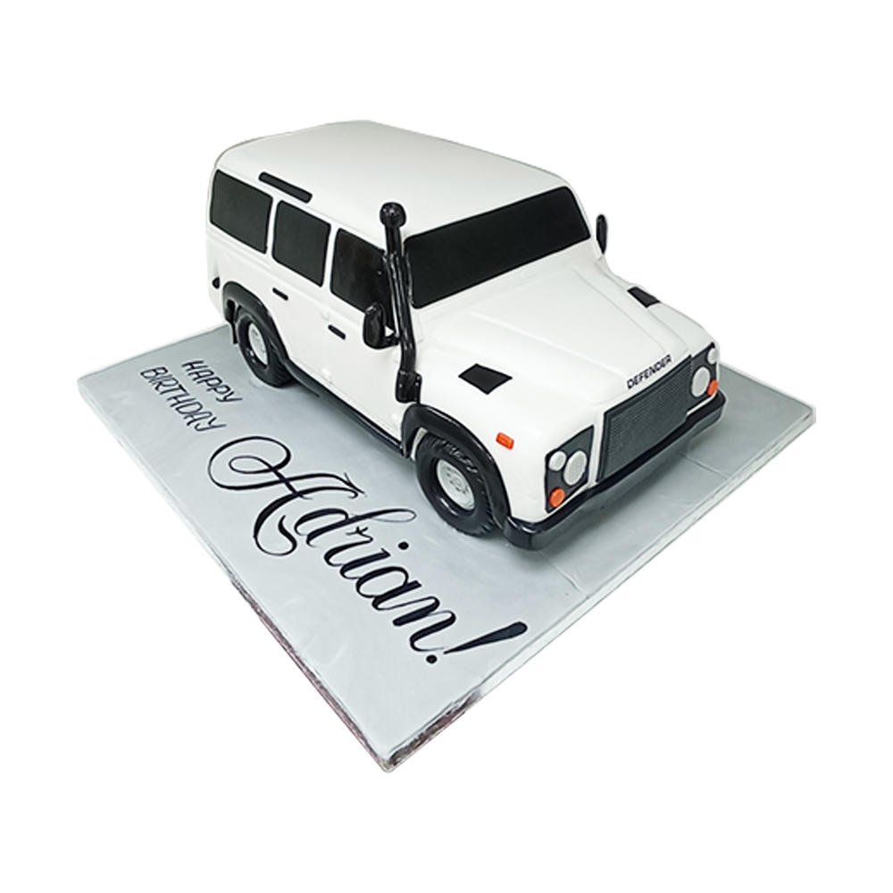 3D White Car Cake