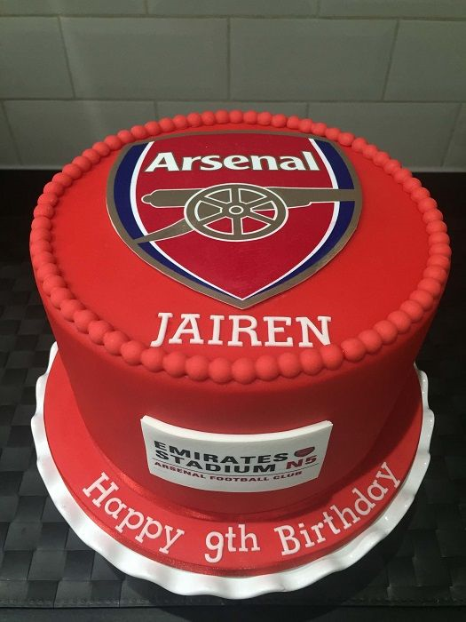 Arsenal Football Birthday Cake For Him, Boys