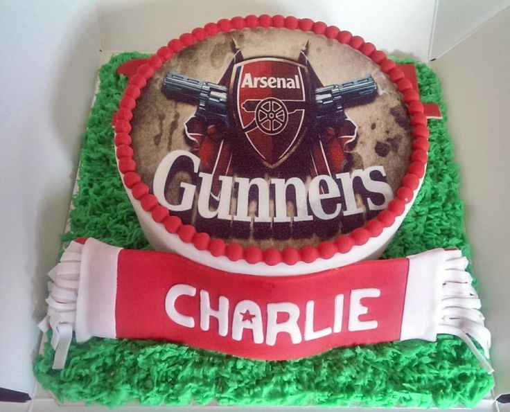 Arsenal Football Birthday Cake For Him, Boys