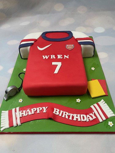 Arsenal Football Birthday Cake For Him , Boys