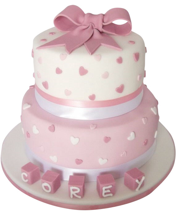 Baby Girl Christening Cake