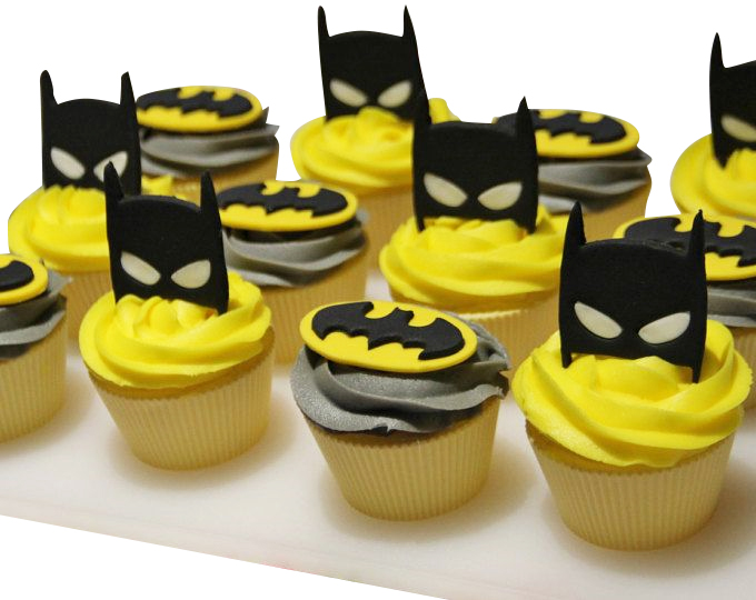Small Batman Cupcake Cake - Krystal's Cupcakes