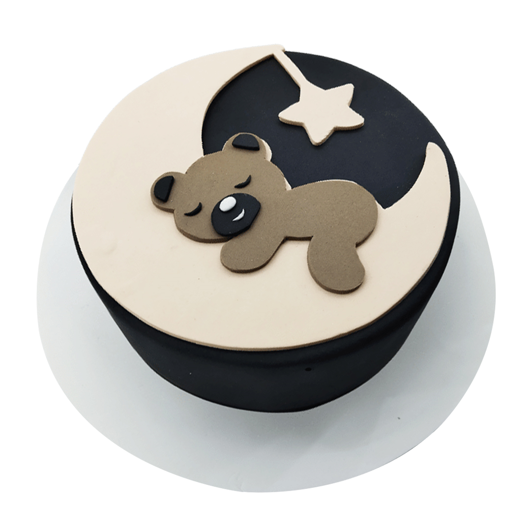 Bear on the Moon Birthday Cake