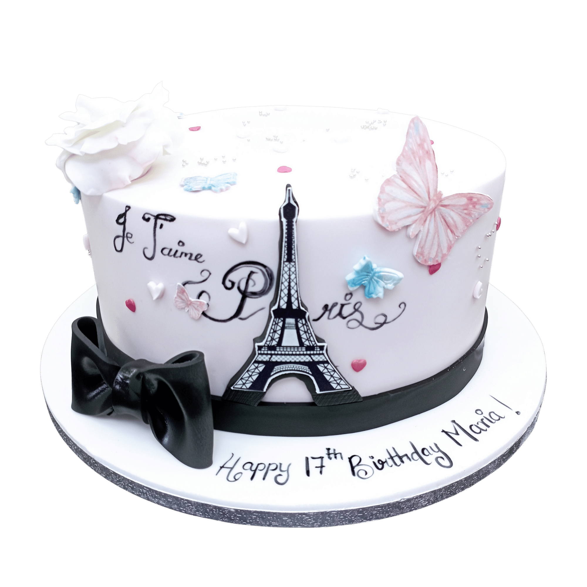 Paris Theme Birthday Cake for Girls