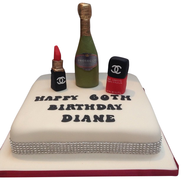 Birthday cake prosecco