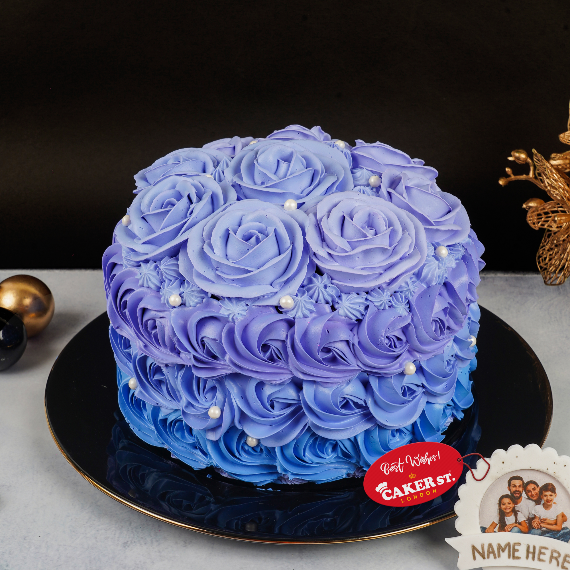 Bluberry Rose Fantasy Cake 