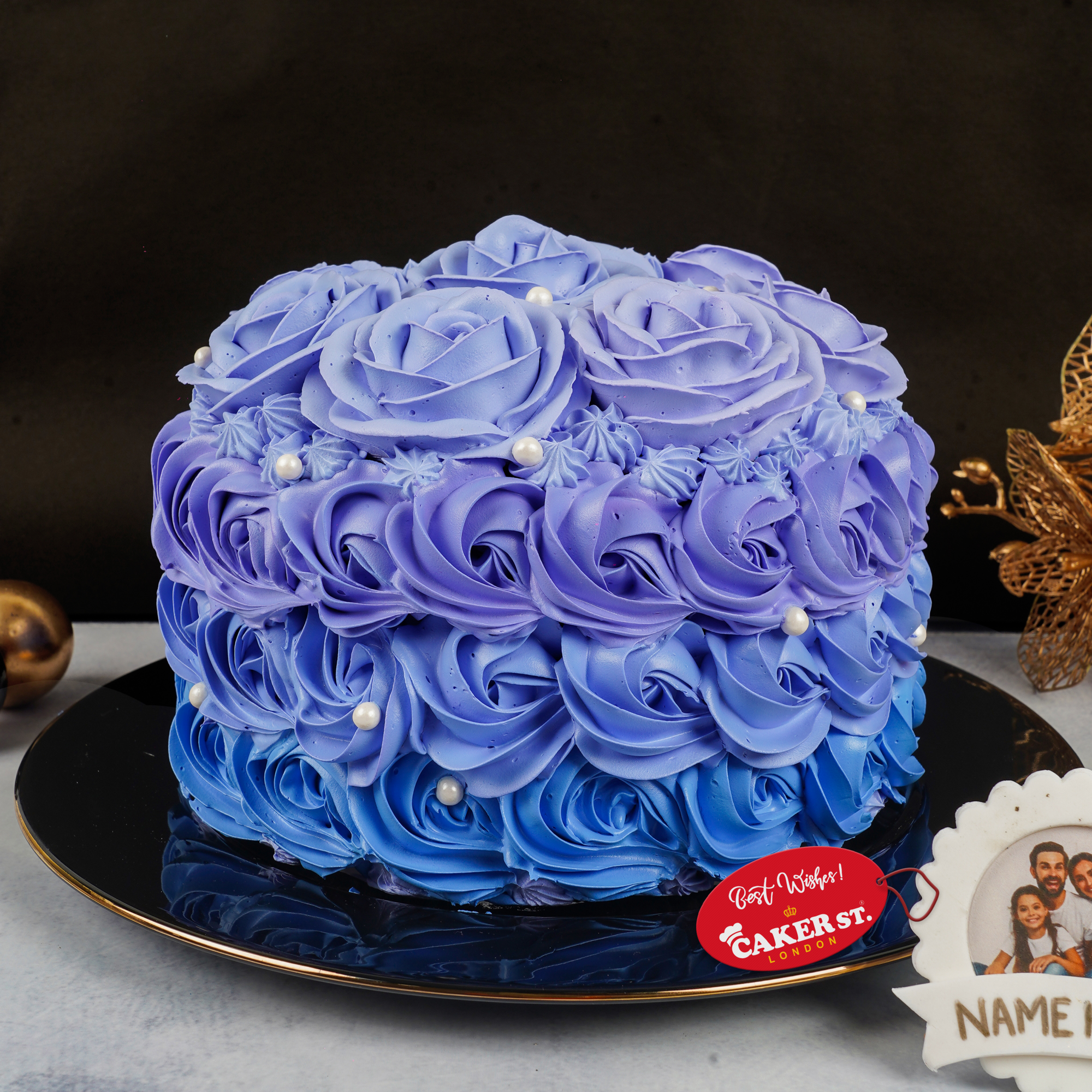 Bluberry Rose Fantasy Cake 