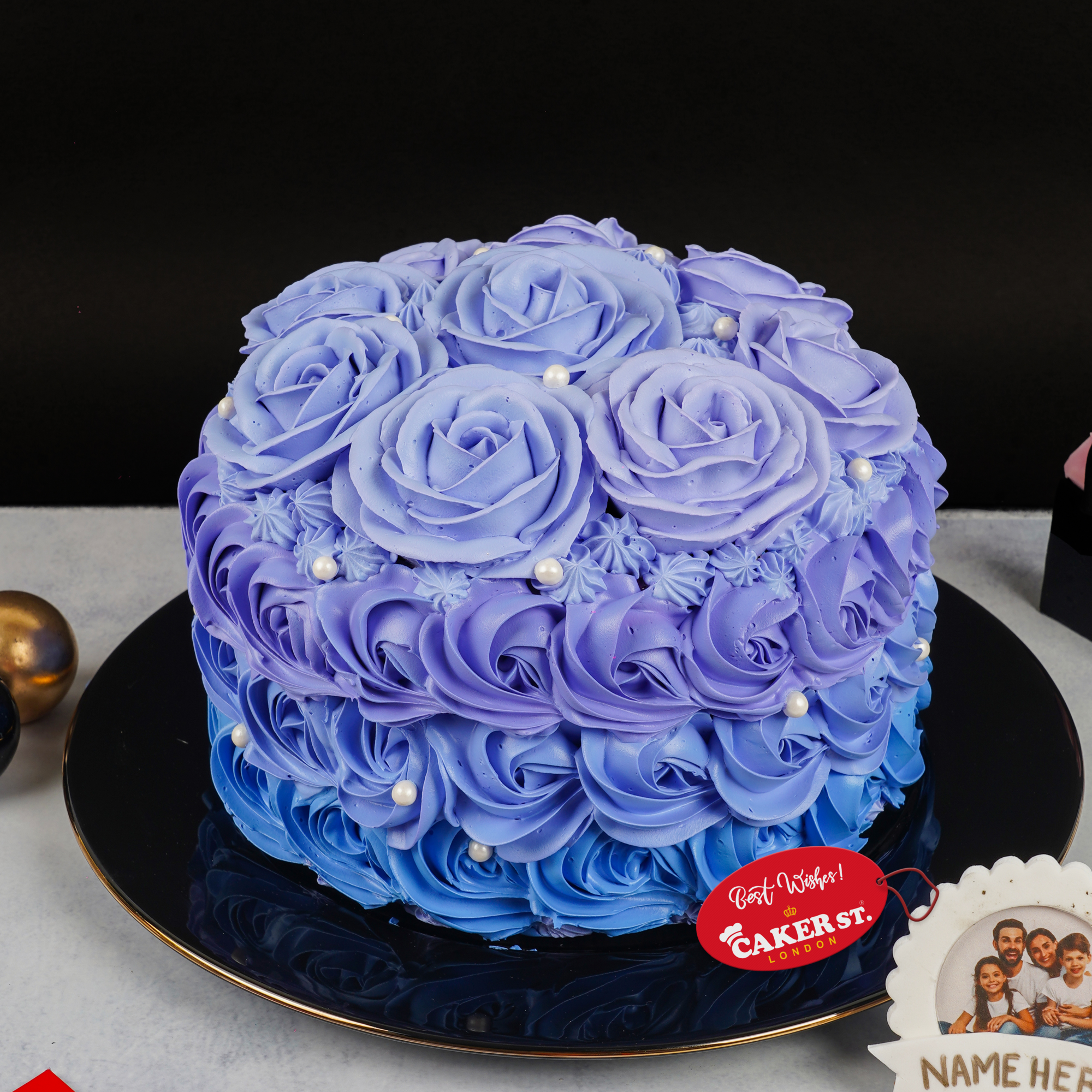 Bluberry Rose Fantasy Cake 