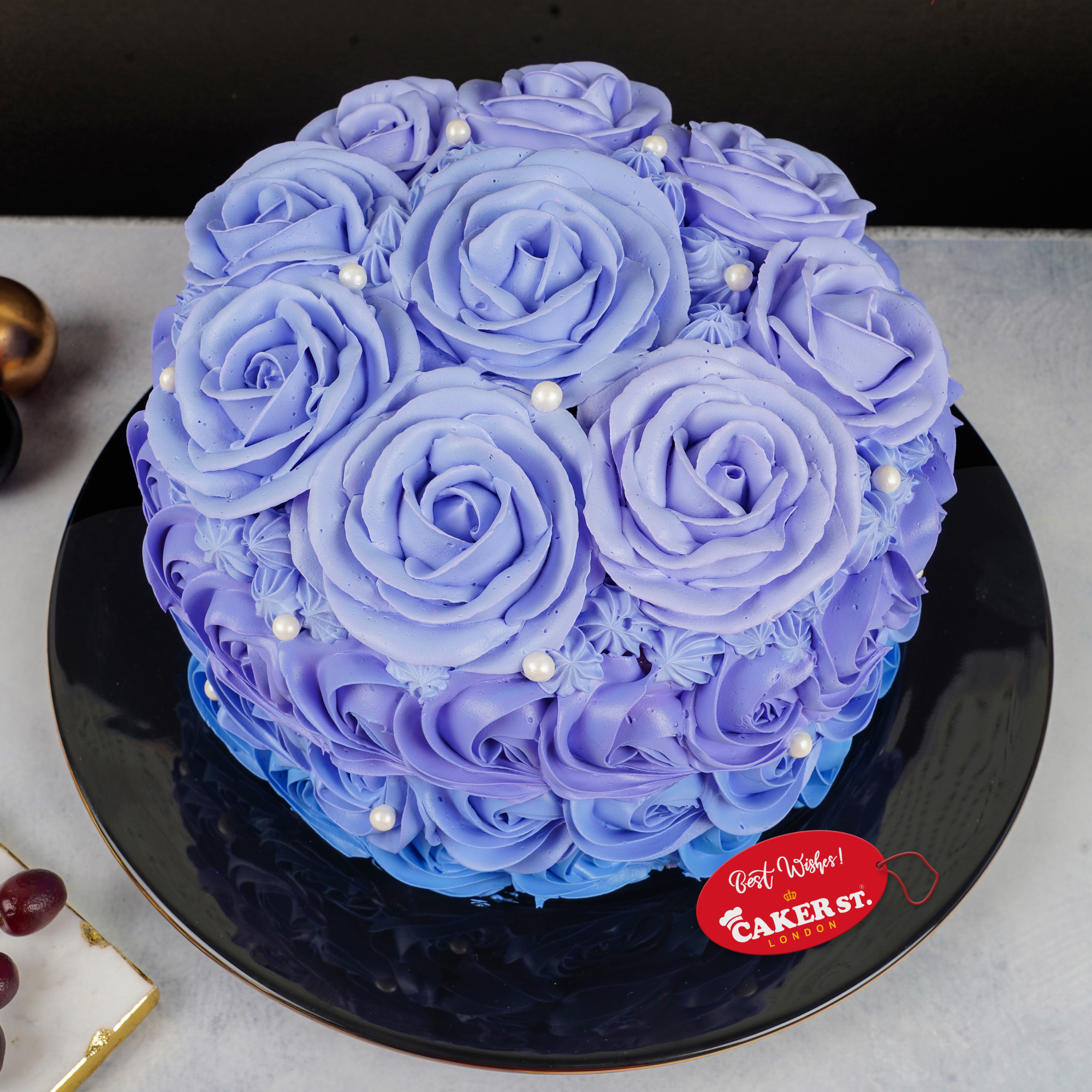 Bluberry Rose Fantasy Cake 