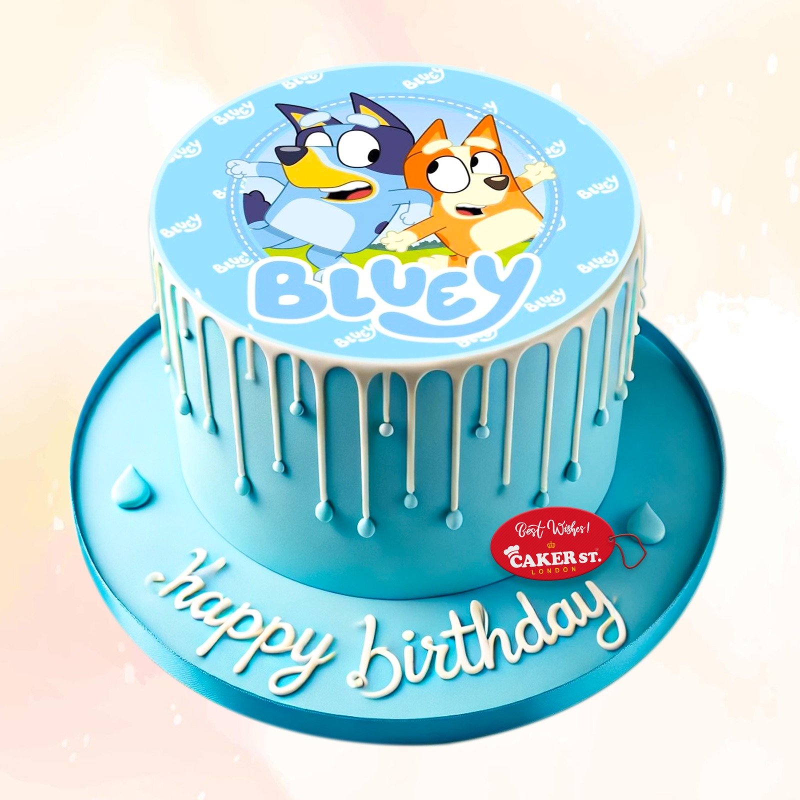 Bluey Themed Birthday Cake