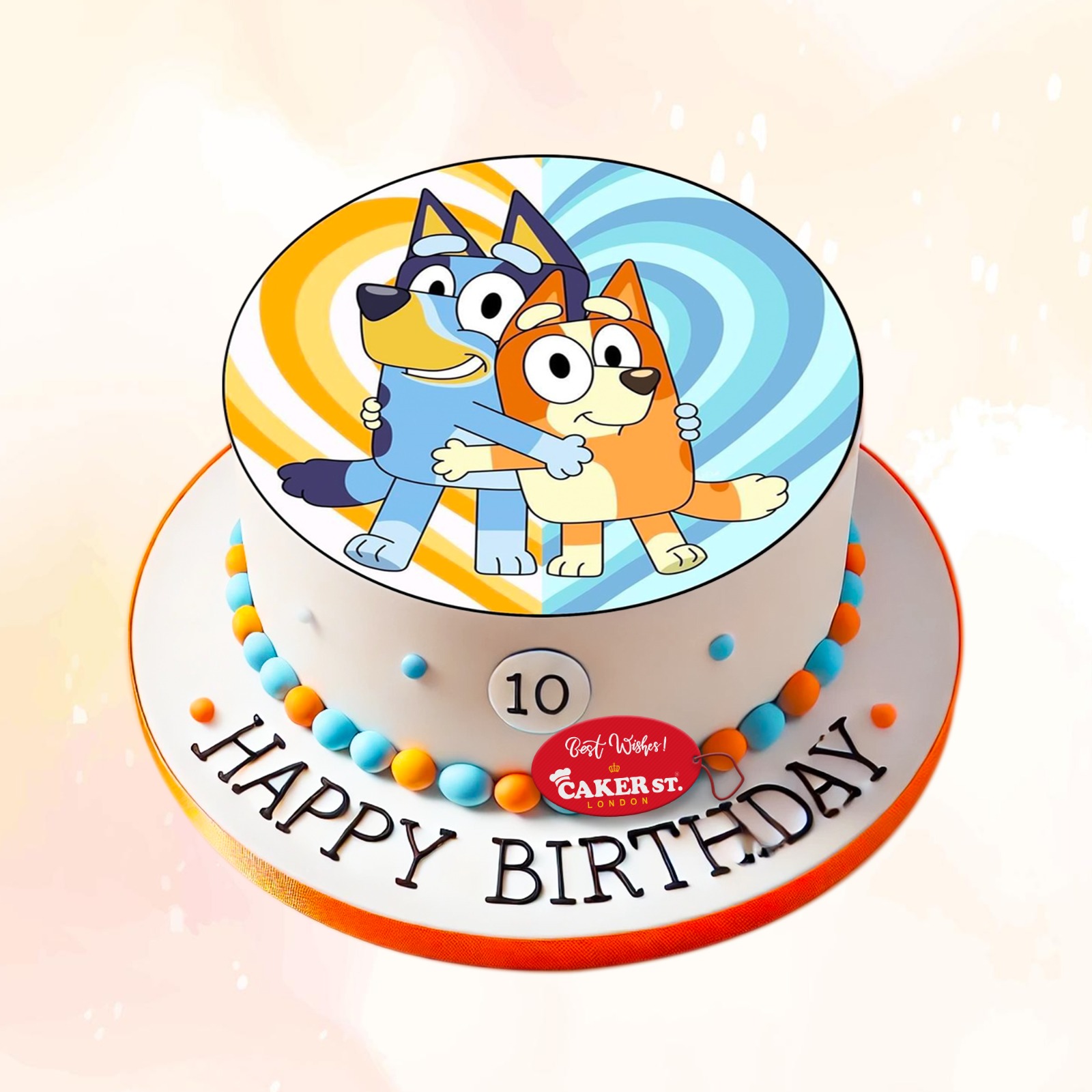 Bluey Themed Birthday Cake 