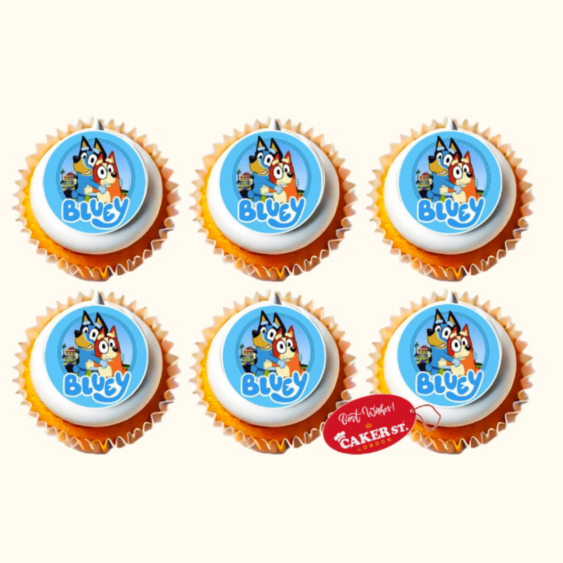 Bluey Themed Cupcakes