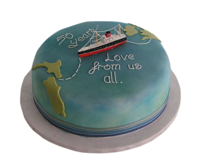 Australian bon voyage card cake topper | Cork Icing Sheets
