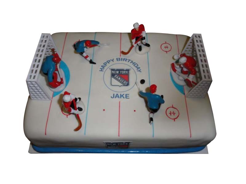 Boys ice hockey cake