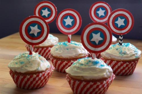 Captain America Cupcakes