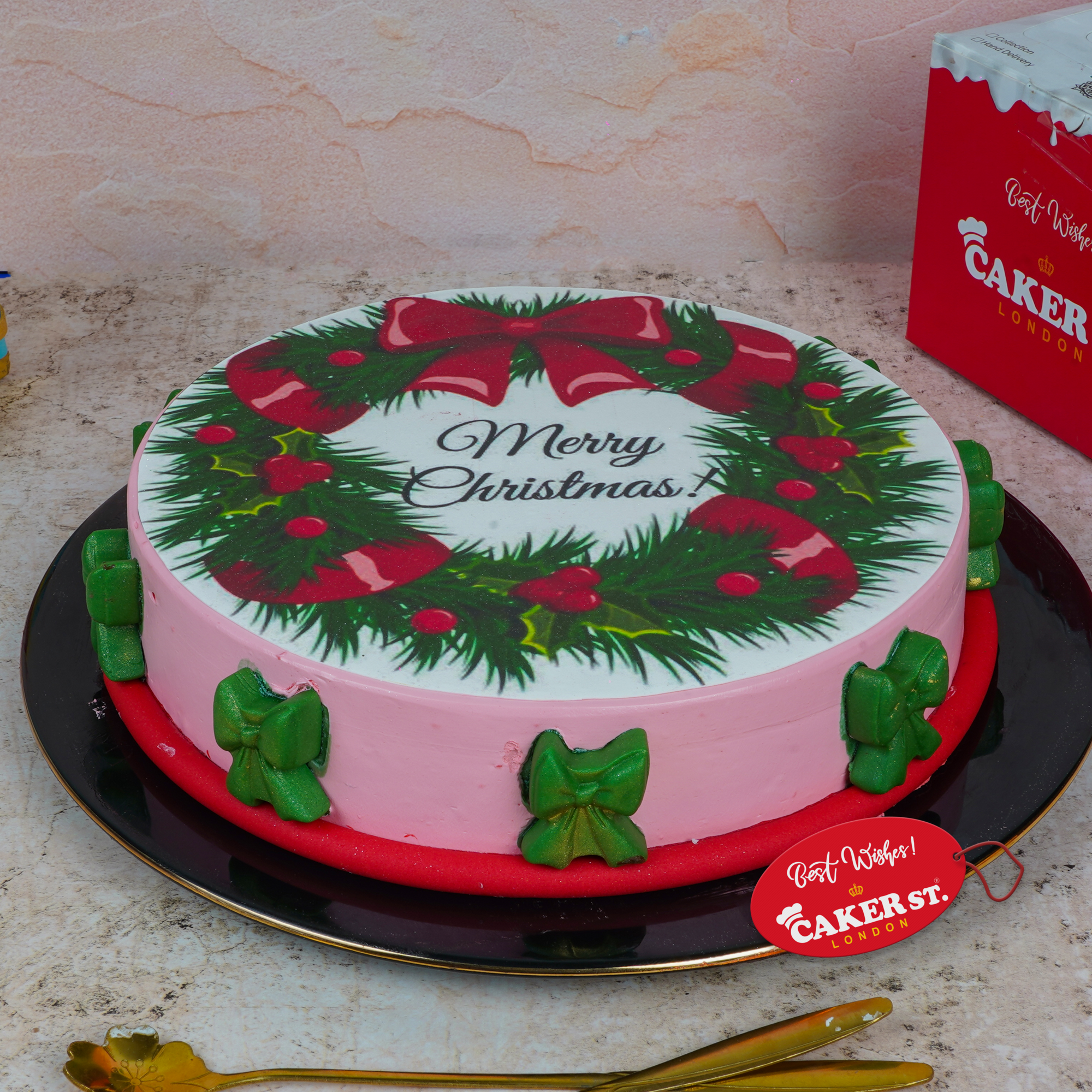 Cheerful Gift Christmas Cake