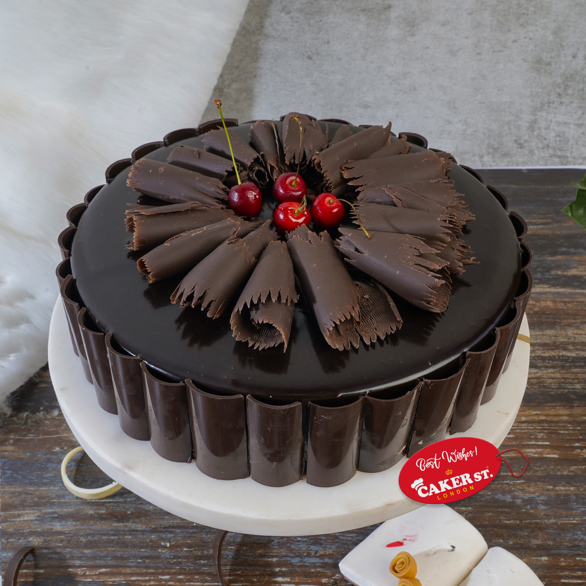 Cherry Truffle Delight Cake