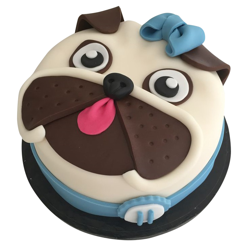 Dog face 2024 on cake