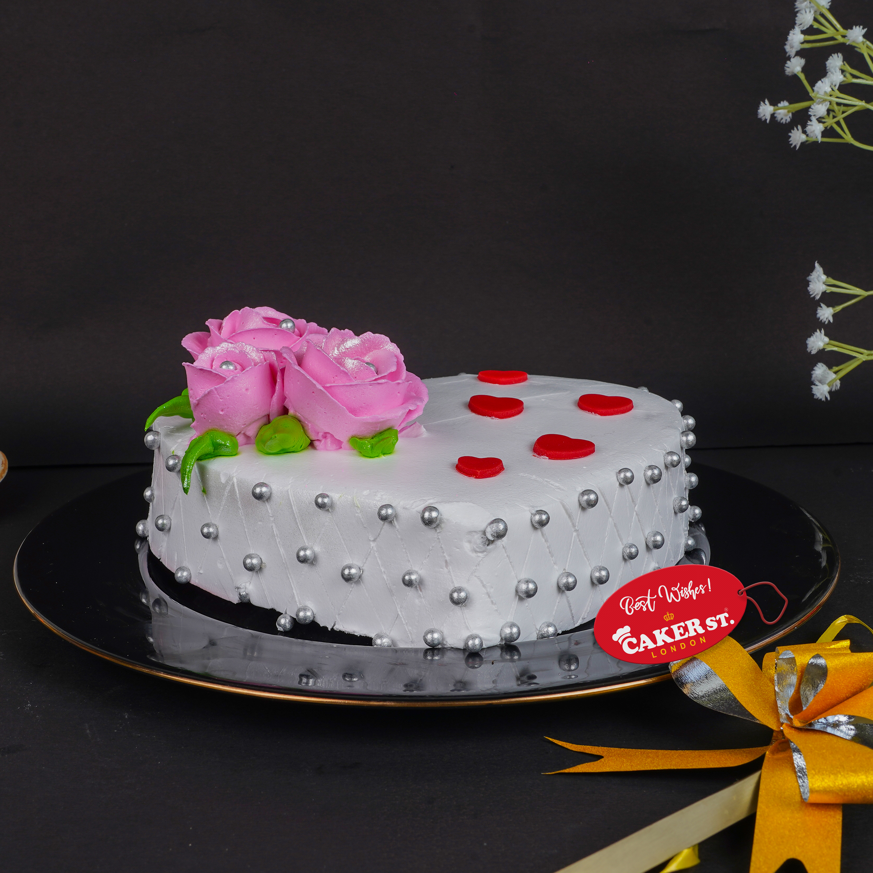 Eternal bloom Heart Cake