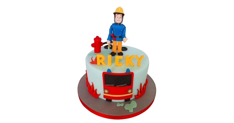 1st birthday fireman sam cake