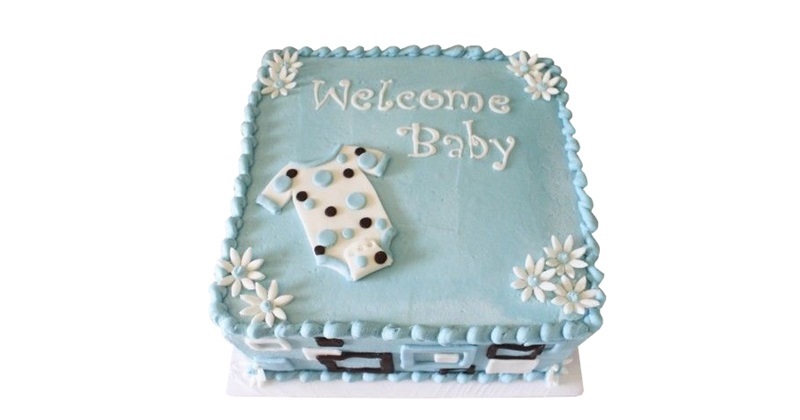 Welcome Baby Boy Shower Cake!