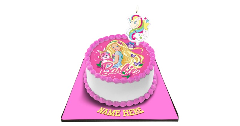 Barbie unicorn birthday store cake