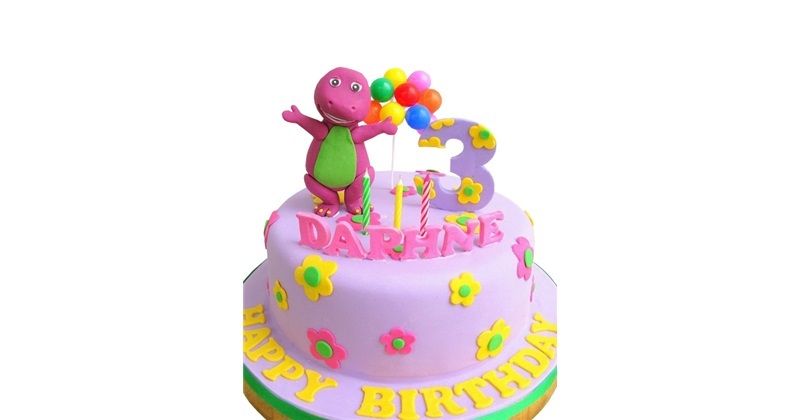 Barney Birthday Cake Toppr with Barney and Baby Bop (Unique Design) :  Amazon.ae: Toys