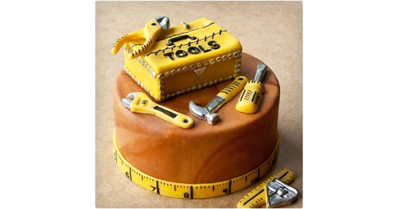 Fat guy and cake glutton thick man pie fatso Vector Image