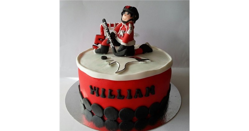 Boys Ice Hockey Cake