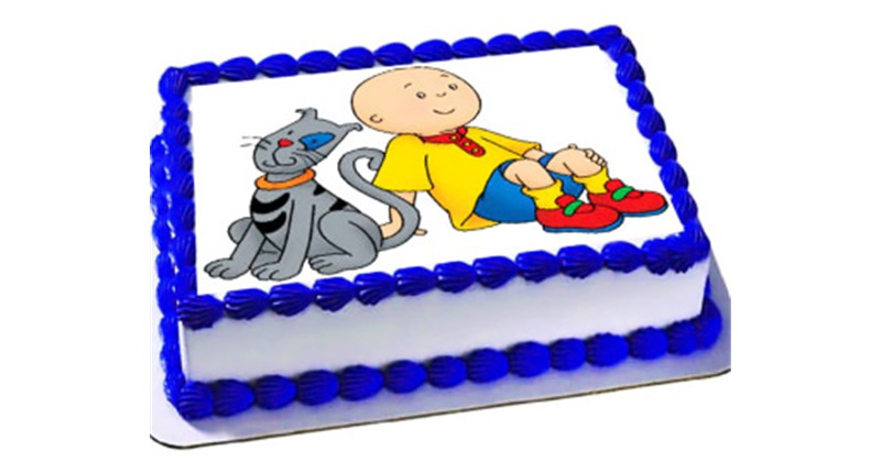 Caillou Happy Birthday Edible Image Frosting Sheet Cake Topper -