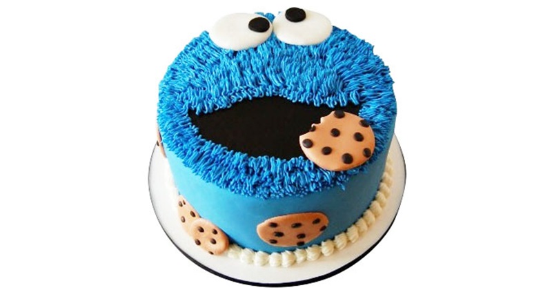 Cookie Monster Layer Cake - Classy Girl Cupcakes