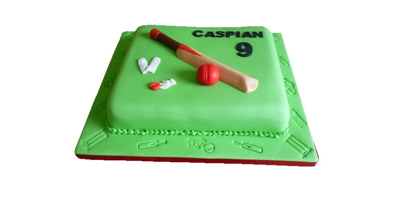 Cricket Theme Cake in White by Creme Castle