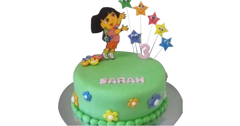 Buy Dora Birthday Cake - Fun and Delicious at Grace Bakery, Nagercoil