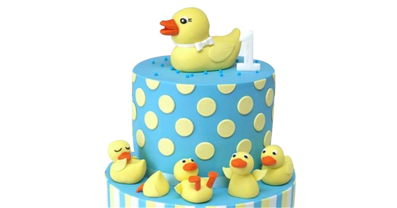 Rubber Ducky Layer Cake - Classy Girl Cupcakes