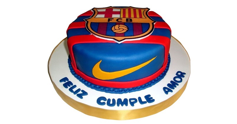 Suri's Cakes - Barcelona FC fan cake. Inside is a moist dark chocolate cake  sandwiched with chocolate ganache and oreo buttercream frosting underneath  the fondant. | Facebook