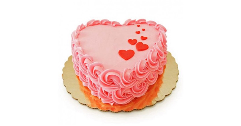 Heart Shaped Anniversary Cake