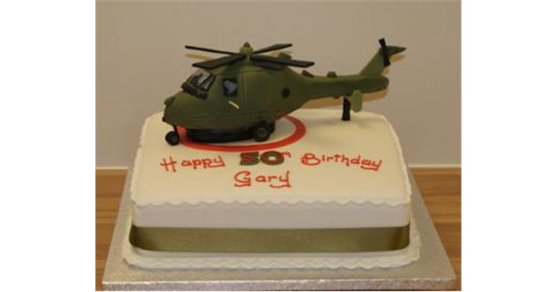 Helicopter Cloud Party Cake - Fondant Cakes in Lahore