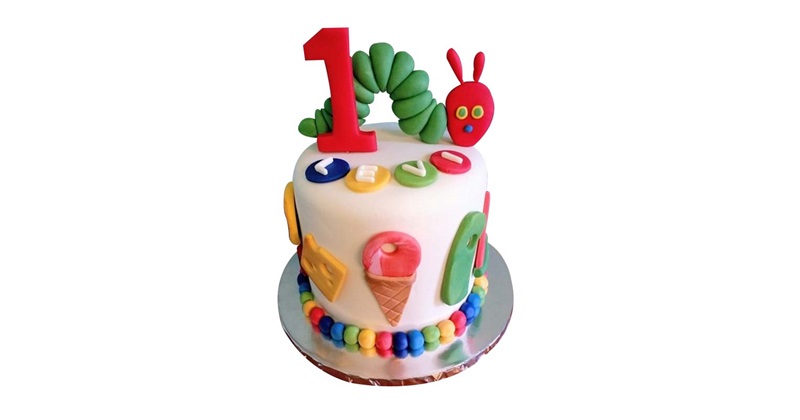 The Very Hungry Caterpillar Cake | Toddler Birthday Cake | First Birth –  Rolling In Dough Bakery