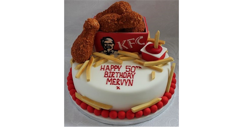 My mates KFC...birthday cake :D : r/pics