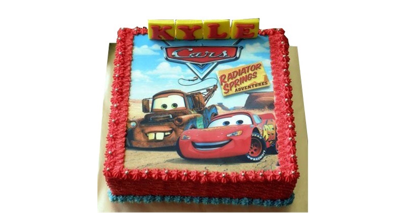 Lightning McQueen Car Photo Cake | Birthday Cake | Caker Street