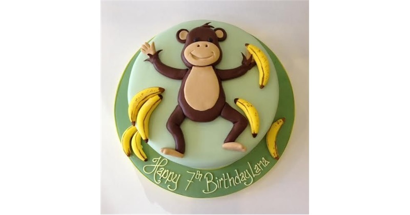 Monkey theme cake