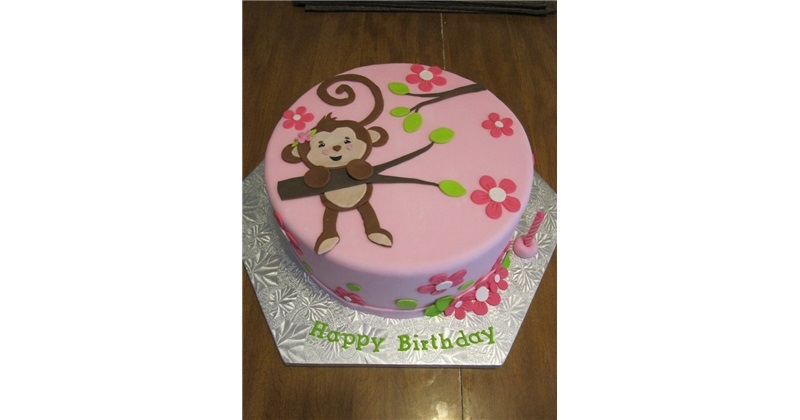 Monkey theme cake