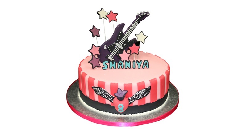 The Sweet Delights - Rockstar theme Cake in chocolate cream frosting for a  Rockstar... 🎸🎵🎶🎤 We @The Sweet Delights* offers range of Fresh,  Eggless, Homemade Cakes for Your Special Occasions, Cute Cupcakes,